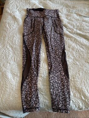 lululemon athletica Black and White Printed High-Rise Leggings